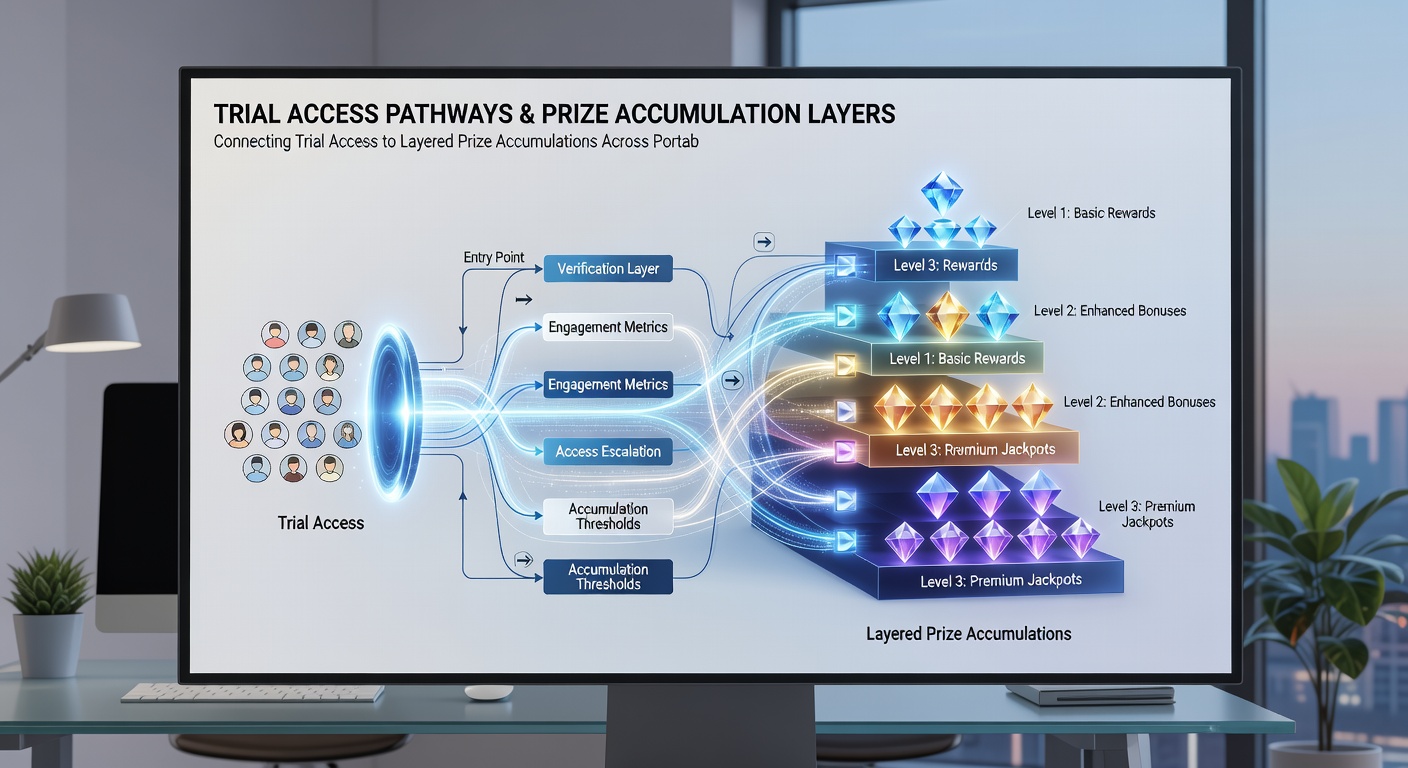 Close-up of portable device screen showing layered prize meters and interface navigation elements during gameplay transition