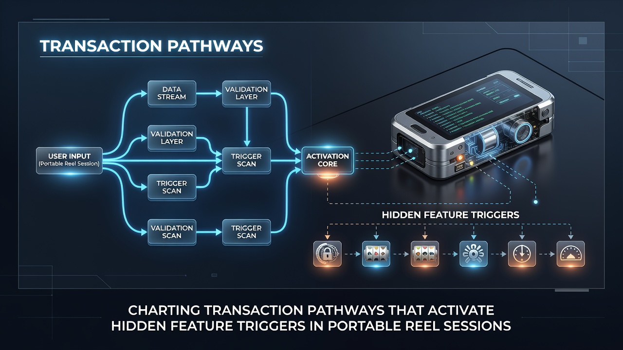 Diagram illustrating transaction data flow activating hidden slot features during mobile play
