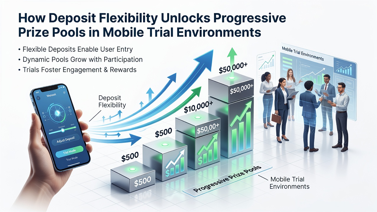 Progressive jackpot meter display on a mobile device with deposit confirmation overlay