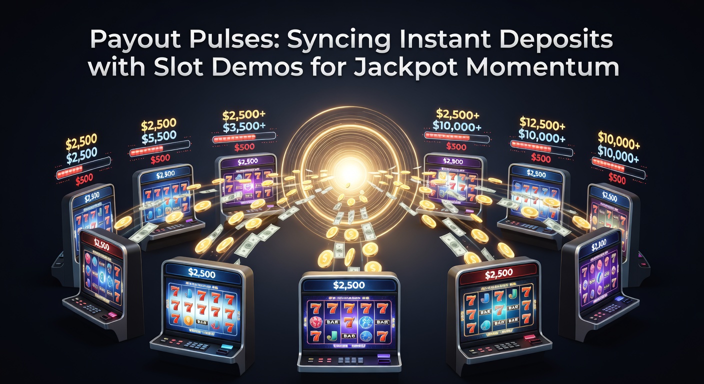 Dynamic graphic showing slot reels spinning into a pulsing deposit flow toward a glowing jackpot meter
