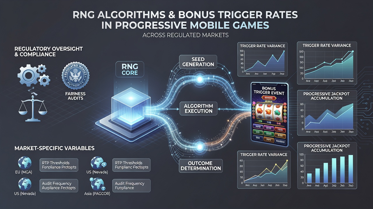 Mobile device displaying a progressive slot game with highlighted bonus trigger statistics overlay