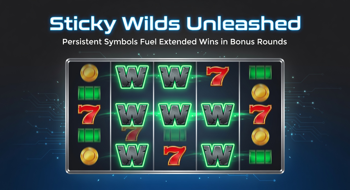Vibrant slot screen showing sticky wild symbols glowing and locking in place amid cascading reels and bonus multipliers