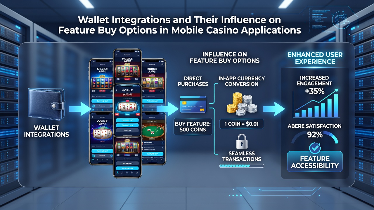 Close-up view of a mobile casino wallet integration screen during a feature buy transaction